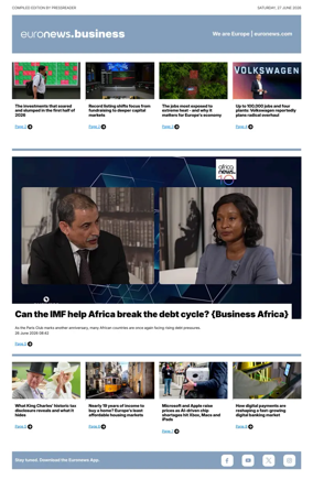 Cover of Euronews Business