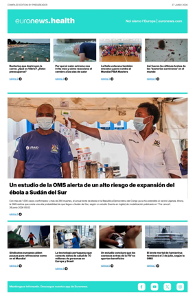 Cover of Euronews Health (Spanish) Compiled Edition