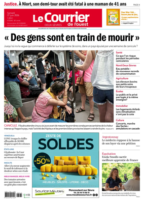 Cover of Le Courrier de l’Ouest (Deux-Sevres)