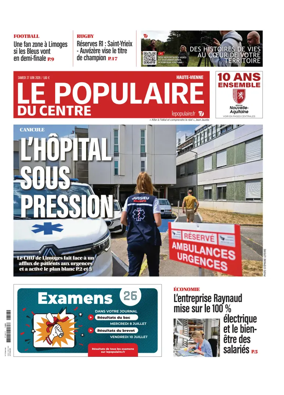 Cover of Le Populaire du Centre (Haute-Vienne)