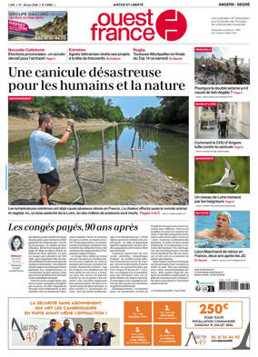 Cover of Ouest France (Angers / Segre)