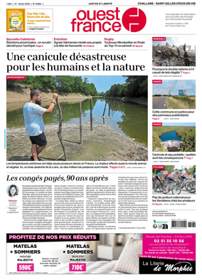 Cover of Ouest France (Challans / Saint-Gilles-Croix-de-Vie)