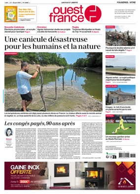 Cover of Ouest-France (Fougeres Vitre)