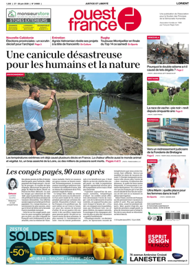 Cover of Ouest France (Lorient)