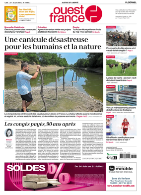 Cover of Ouest France (Ploermel)