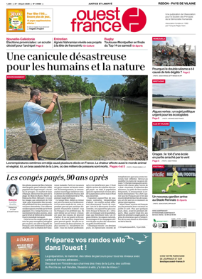 Cover of Ouest France (Redon / Pays de Vilaine)