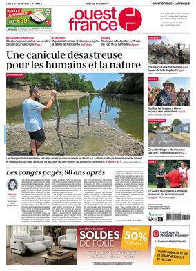 Cover of Ouest-France (Saint-Brieuc Lamballe)