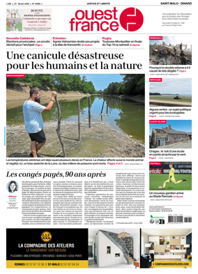 Cover of Ouest France (Saint-Malo)
