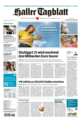 Cover of Haller Tagblatt