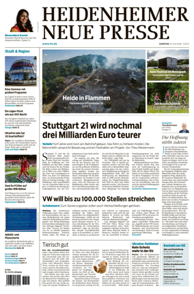 Cover of Heidenheimer Neue Presse
