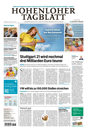 Cover of Hohenloher Tagblatt