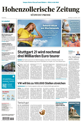 Cover of Hohenzollerische Zeitung