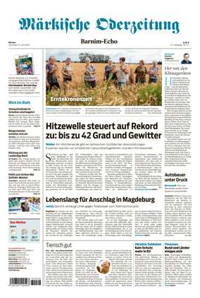 Cover of Markische Oderzeitung Bernau