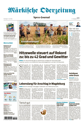 Cover of Markische Oderzeitung Spree-Journal