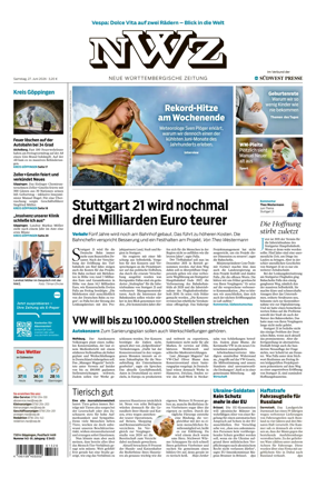 Cover of NWZ – Neue Wurttembergische Zeitung
