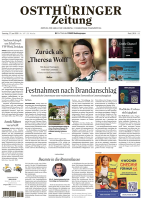 Cover of Ostthuringer Zeitung (Gera)