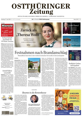 Cover of Ostthuringer Zeitung (Greiz)