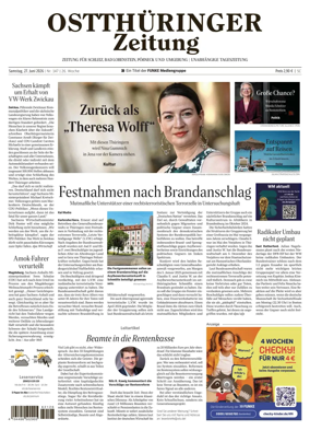 Cover of Ostthuringer Zeitung (Posneck)
