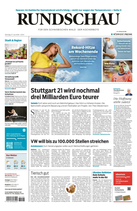 Cover of Rundschau fur den Schwabischen Wald – Der Kocherbote