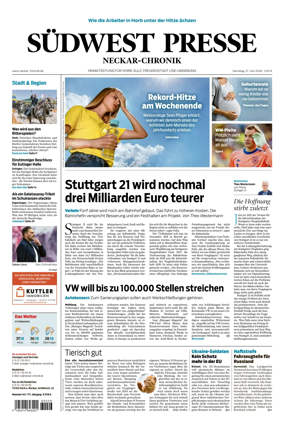 Cover of SUDWEST PRESSE - Neckar-Chronik