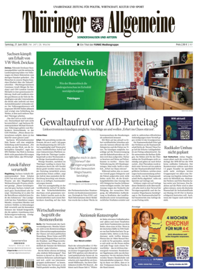 Cover of Thuringer Allgemeine (Sonderhausen und Artern)