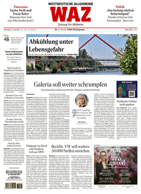 Cover of Westdeutsche Allgemeine Zeitung (Mulheim an der Ruhr)