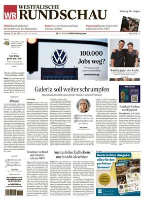 Cover of Westfalische Rundschau (Hagen Hohenlimburg)