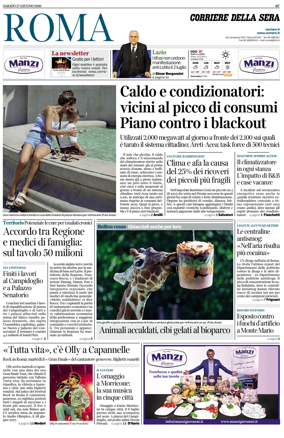 Cover of Corriere della Sera (Roma)