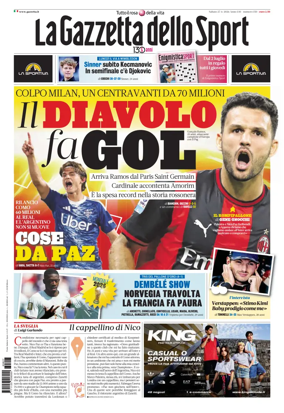 Cover of La Gazzetta dello Sport - Roma