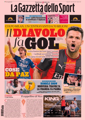 Cover of La Gazzetta dello Sport