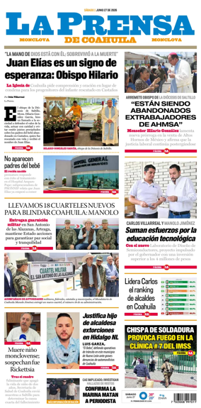 Cover of La Prensa de Coahuila