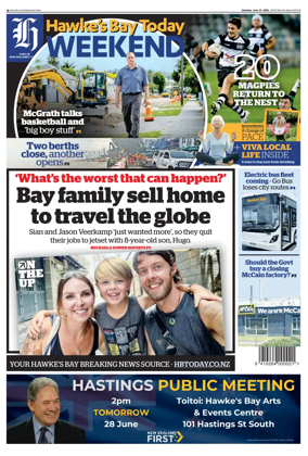 Cover of Hawke's Bay Today