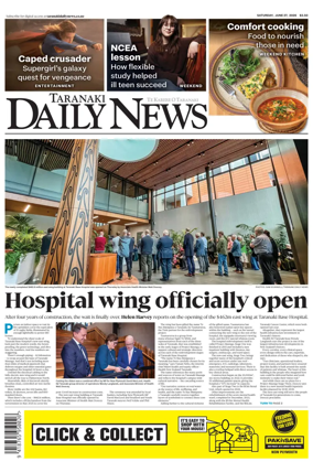 Cover of Taranaki Daily News