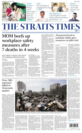Cover of The Straits Times