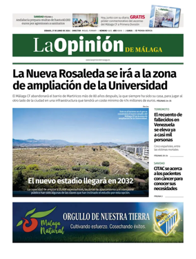 Cover of La Opinion de Malaga