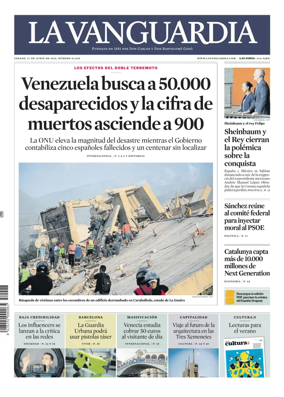 Cover of La Vanguardia
