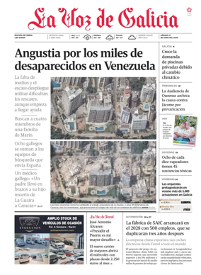 Cover of La Voz de Galicia (Ferrol)