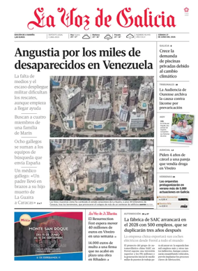 Cover of La Voz de Galicia (Viveiro)