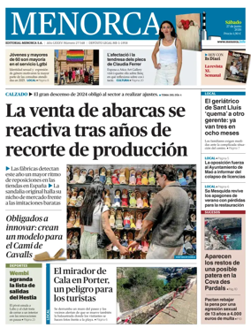 Cover of Menorca Diario Insular
