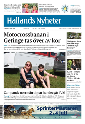 Cover of Hallands Nyheter