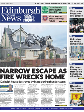 Cover of Edinburgh Evening News