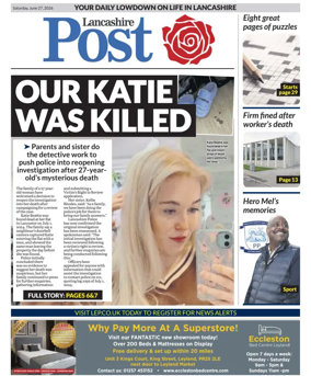 Cover of Lancashire Evening Post