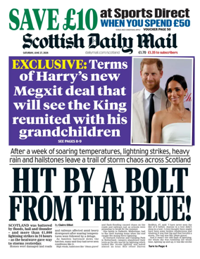 Cover of Scottish Daily Mail