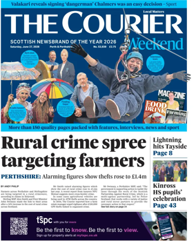 Cover of The Courier & Advertiser (Perth and Perthshire Edition)