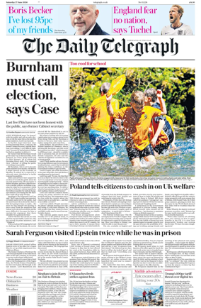 Cover of The Daily Telegraph - Saturday