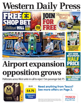 Cover of Western Daily Press (Saturday)