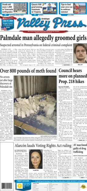 Cover of Antelope Valley Press