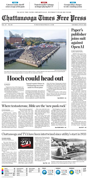 Cover of Chattanooga Times Free Press