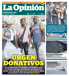 Cover of La Opinion