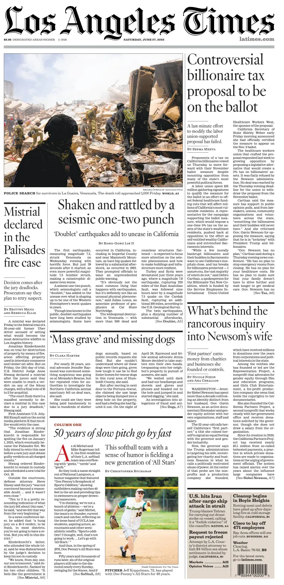 Cover of Los Angeles Times